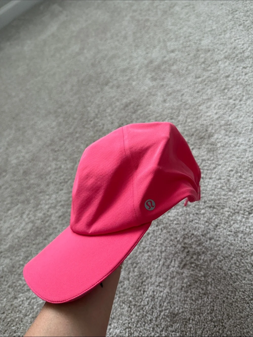 Lululemon Fast and Free Running Hat Adjustable Pink L/XL
